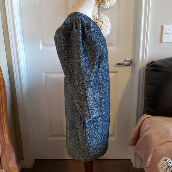Pewter one cold shoulder dress - Picture 4 of 6